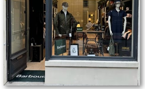 Tapis personnalisé boutique Barbour